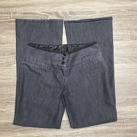 Maurices Pants - MAURICES “I AM SMART” Dress Casual Trousers Dark Gray Black Charcoal Size 1/2